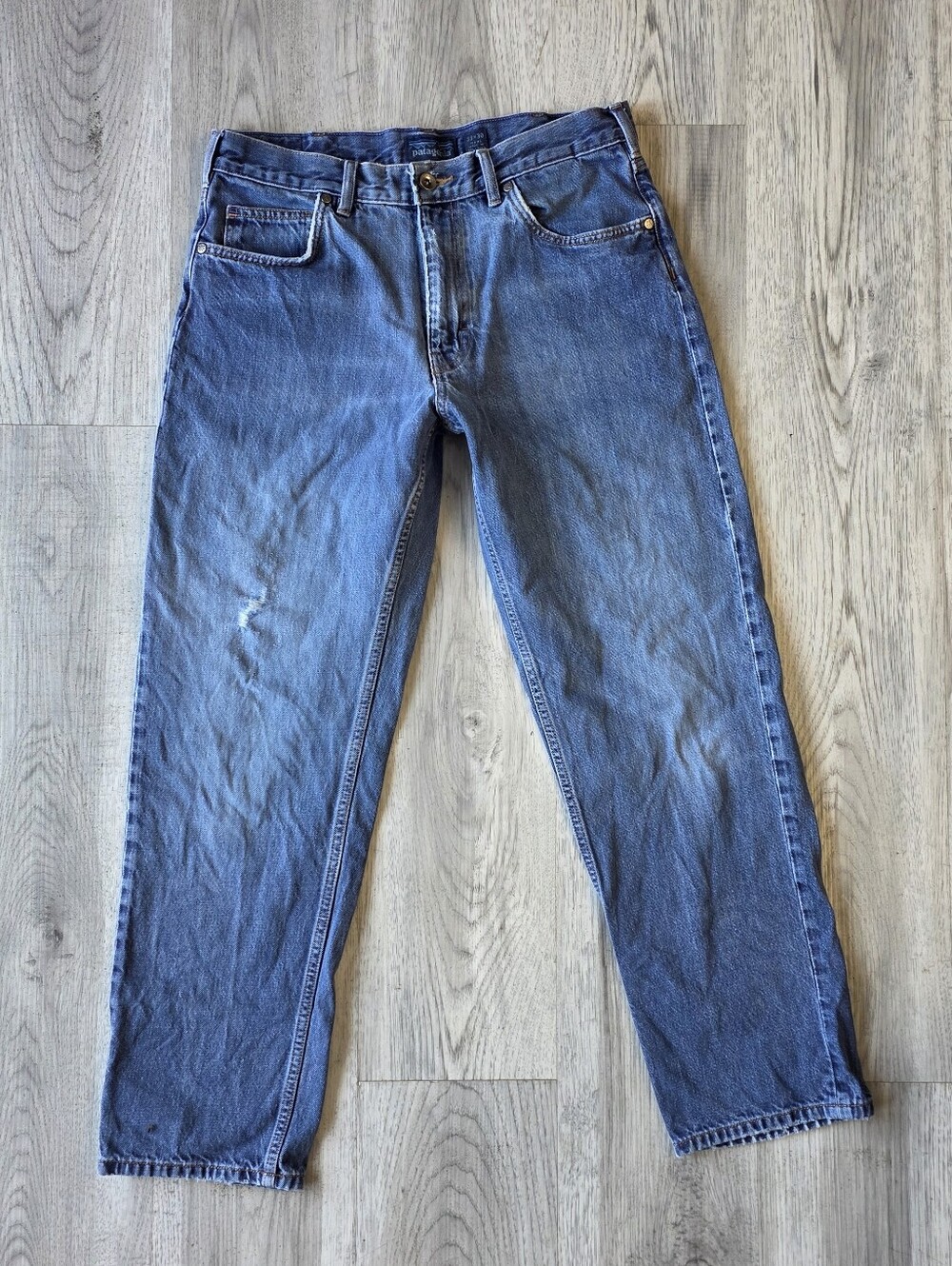 Patagonia Iron Clad Jeans Mens 33x30 Blue Organic Cotton Regular Straight Denim